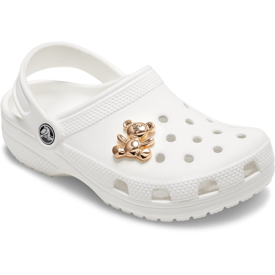 Crocs - Gold Teddy Bear Jibbitz Shoe Charm For Sale