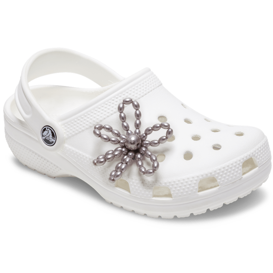 Crocs - Grey Pearl Beaded Daisy Jibbitz™ charms For Sale