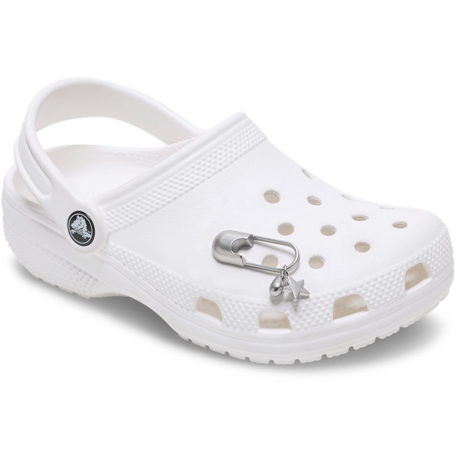 Crocs Silver Meta Safety Pin Jibbitz™ charms Sale