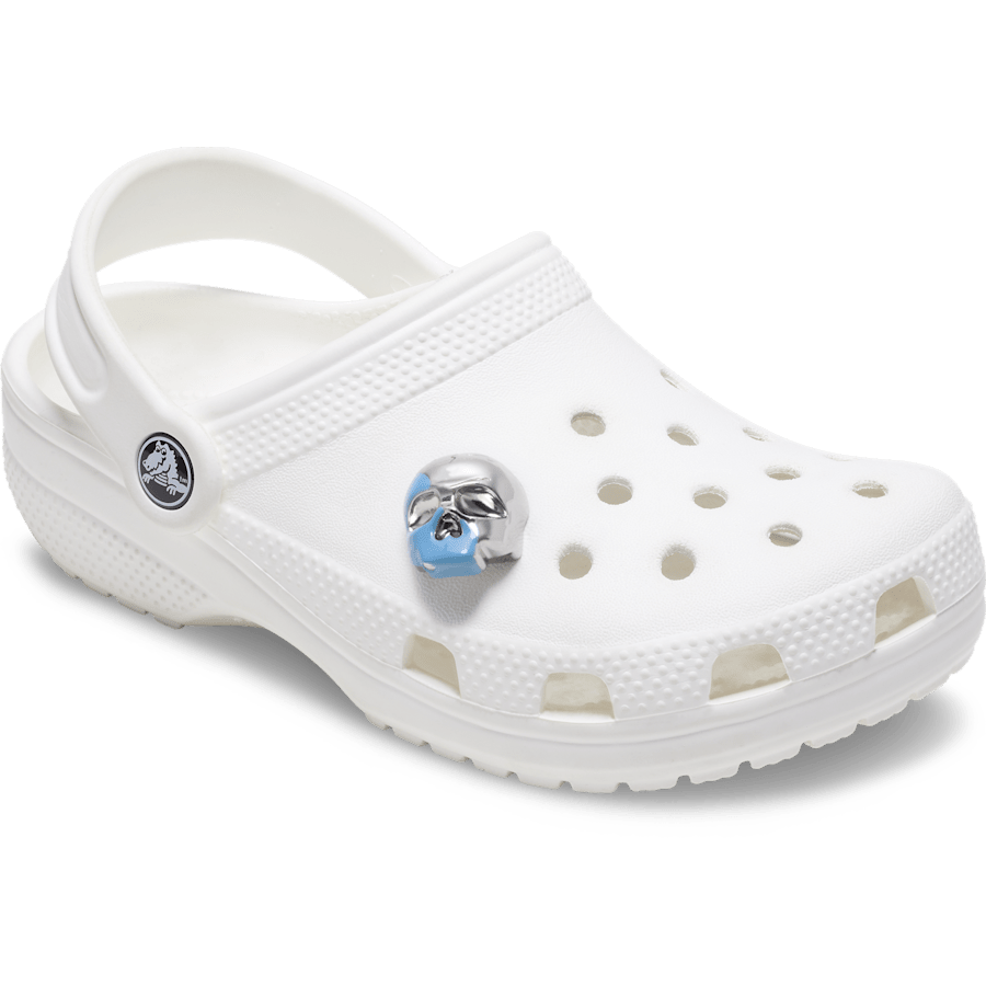 Crocs Silver and Blue Enamel Skull Jibbitz™ charms Outlet