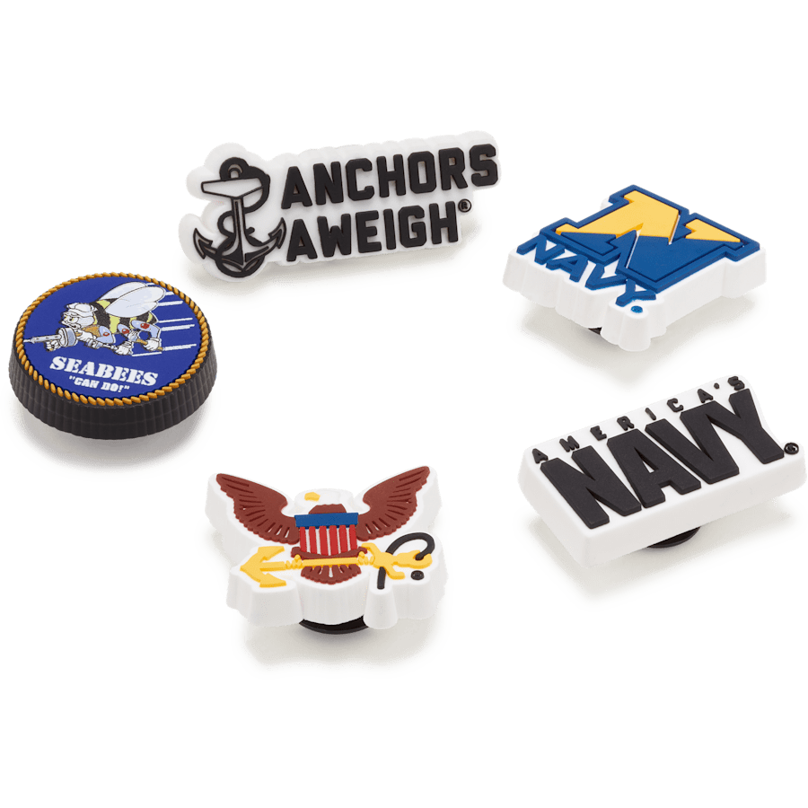 Crocs Armed Forces US Navy 5Pck Jibbitz Shoe Charm Discount