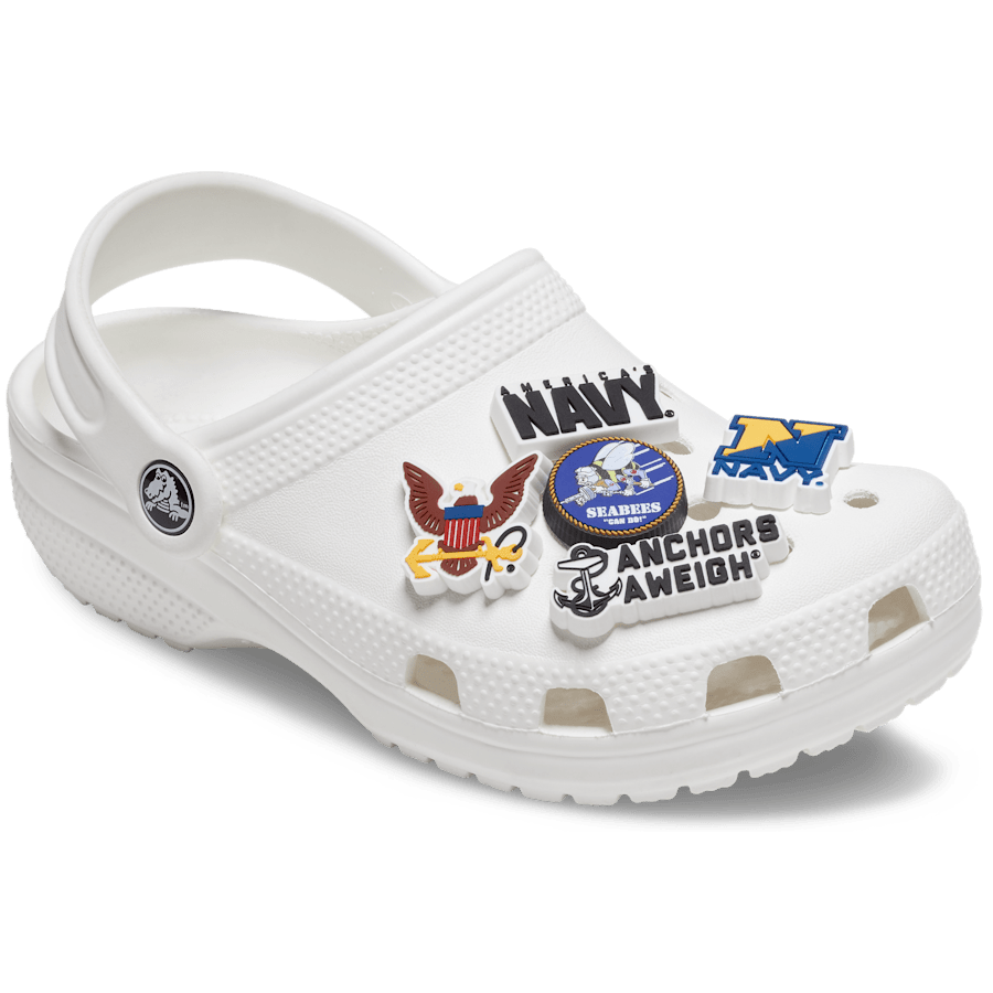 Crocs Armed Forces US Navy 5Pck Jibbitz Shoe Charm Discount