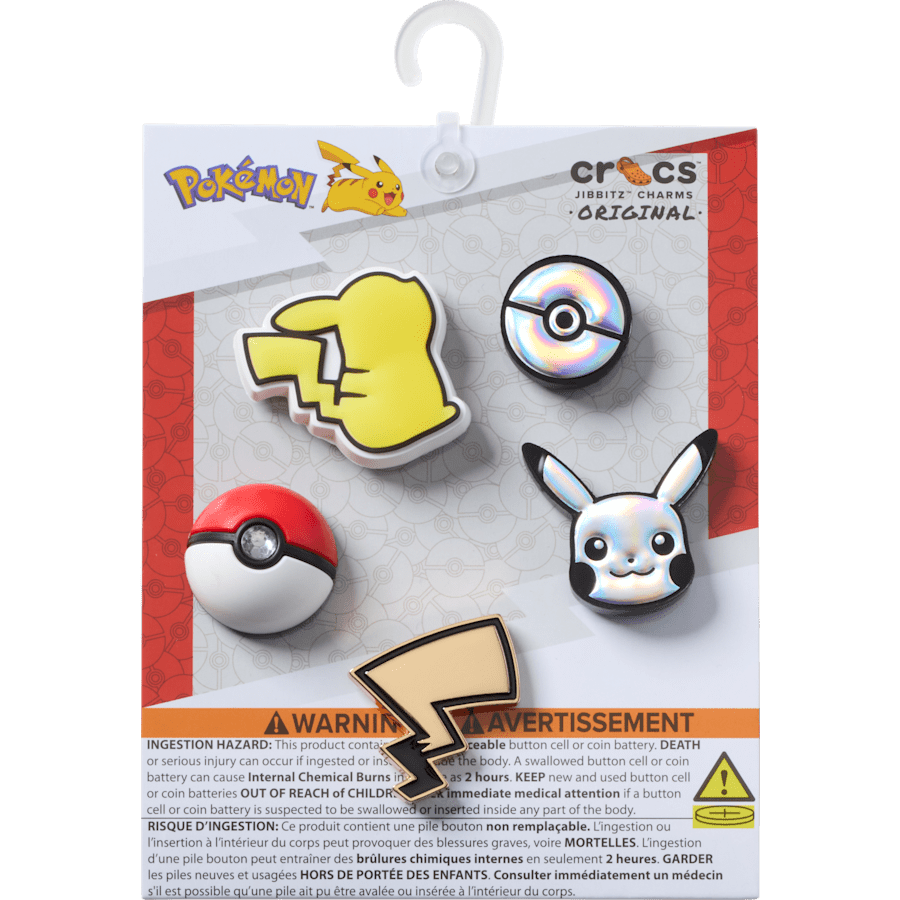 Crocs Elevated Pokemon 5 Pack Jibbitz Shoe Charm Discount