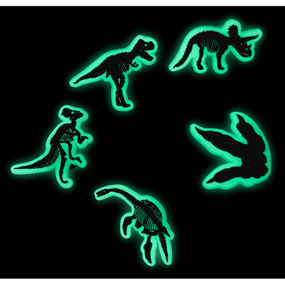 Crocs Glow In The Dark Dino 5 Pack Jibbitz Shoe Charm Sale