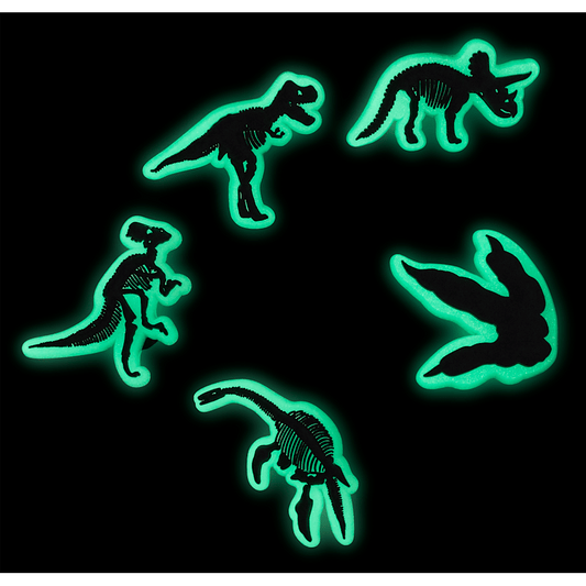 Crocs Glow In The Dark Dino 5 Pack Jibbitz Shoe Charm Sale