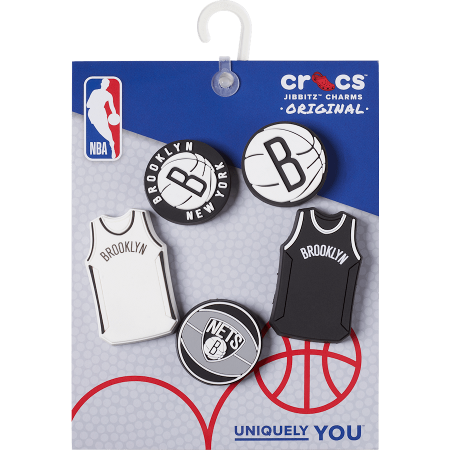 Crocs NBA Brooklyn Nets 5 Pack Jibbitz™ charms Discount