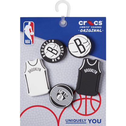 Crocs NBA Brooklyn Nets 5 Pack Jibbitz™ charms Discount