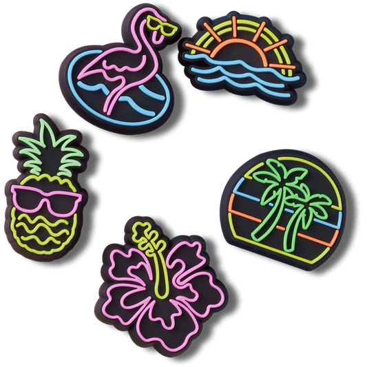 Crocs Lights Up Neon 5 Pack Jibbitz™ charms On Sale
