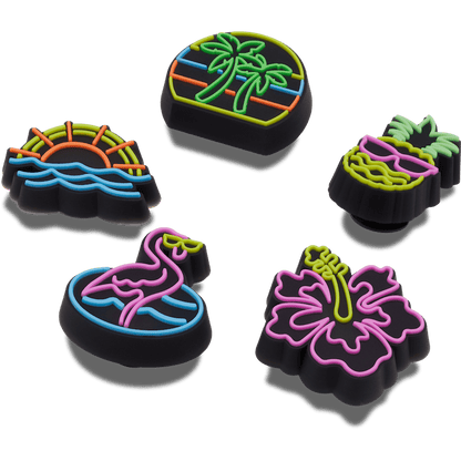 Crocs Lights Up Neon 5 Pack Jibbitz™ charms On Sale