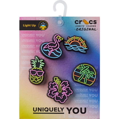 Crocs Lights Up Neon 5 Pack Jibbitz™ charms On Sale