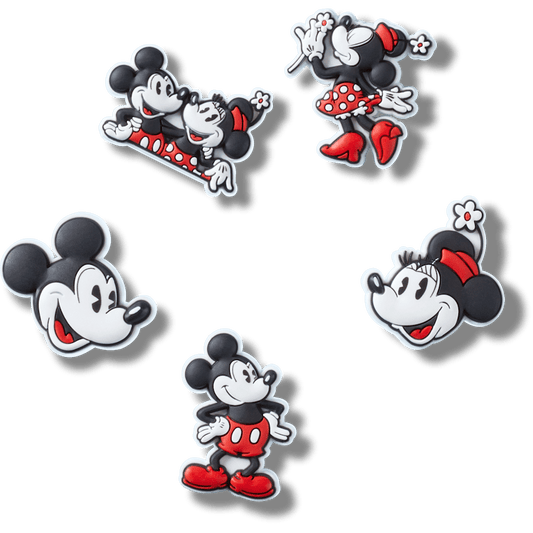 Crocs Mickey and Minnie PVC 5 Pack Jibbitz™ charms Discount
