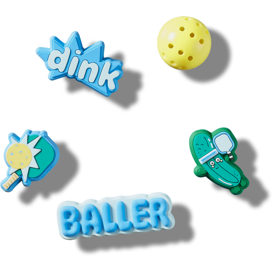 Crocs Pickle Ball 5 Pack Jibbitz™ charms On Sale
