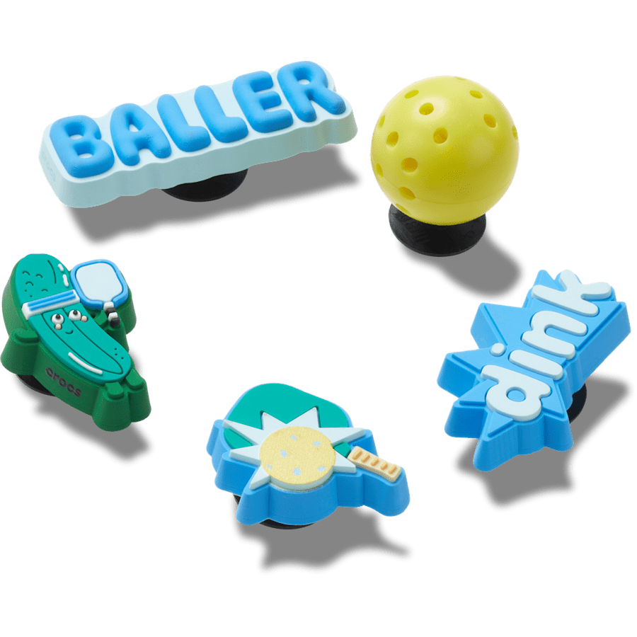 Crocs Pickle Ball 5 Pack Jibbitz™ charms On Sale