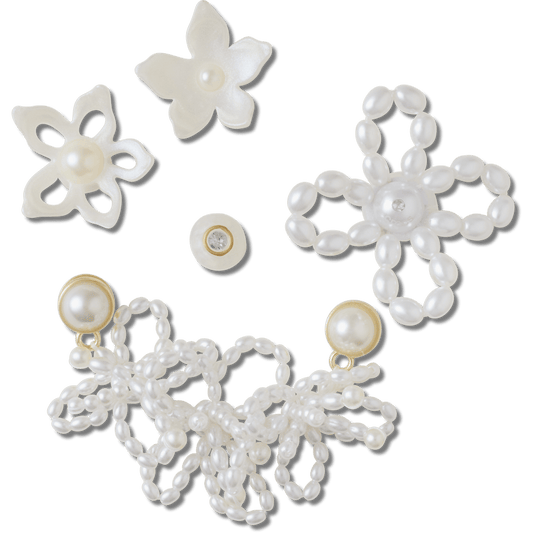 Crocs / White Pearl Beaded 5 Pack Jibbitz™ charms Discount