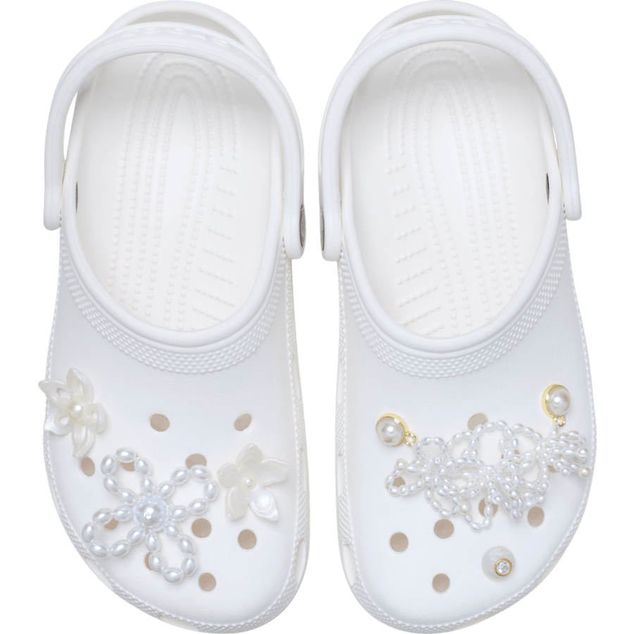 Crocs / White Pearl Beaded 5 Pack Jibbitz™ charms Discount