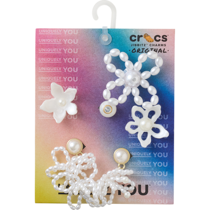 Crocs / White Pearl Beaded 5 Pack Jibbitz™ charms Discount