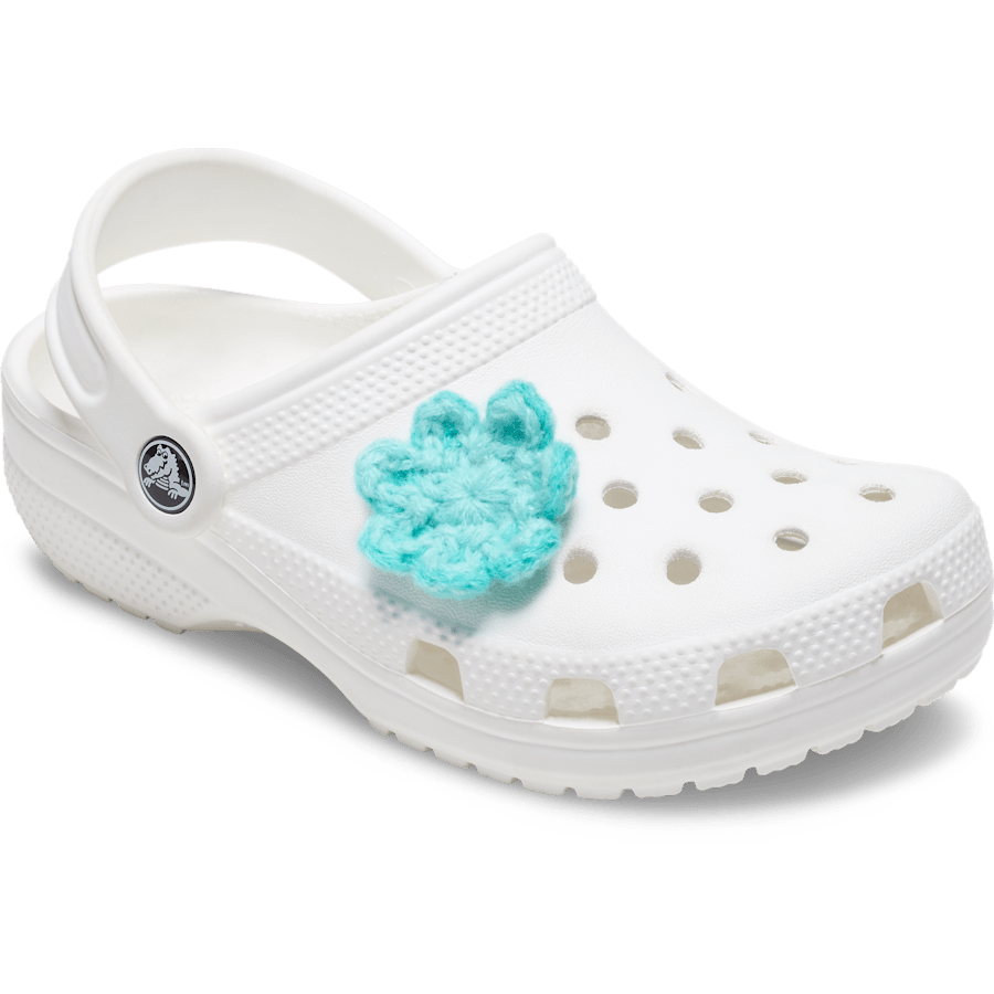 Crocs Crochet Blue Flower Jibbitz™ charms On Sale