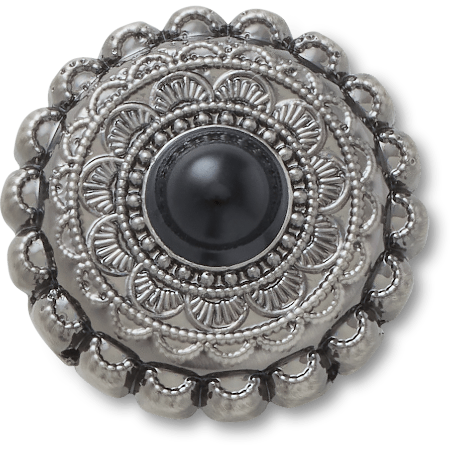 Crocs / Silver and Black Emblem Jibbitz™ charms Discount