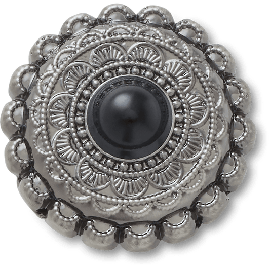 Crocs / Silver and Black Emblem Jibbitz™ charms Discount