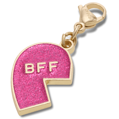 Crocs / Pink Glitter BFF Charm Left Jibbitz Shoe Charm Discount