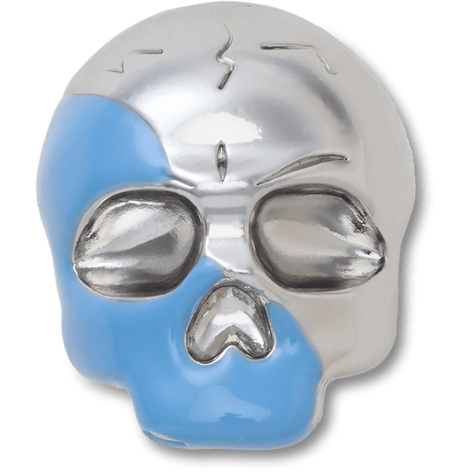 Crocs Silver and Blue Enamel Skull Jibbitz™ charms Outlet