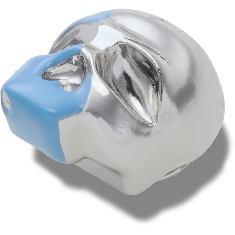 Crocs Silver and Blue Enamel Skull Jibbitz™ charms Outlet