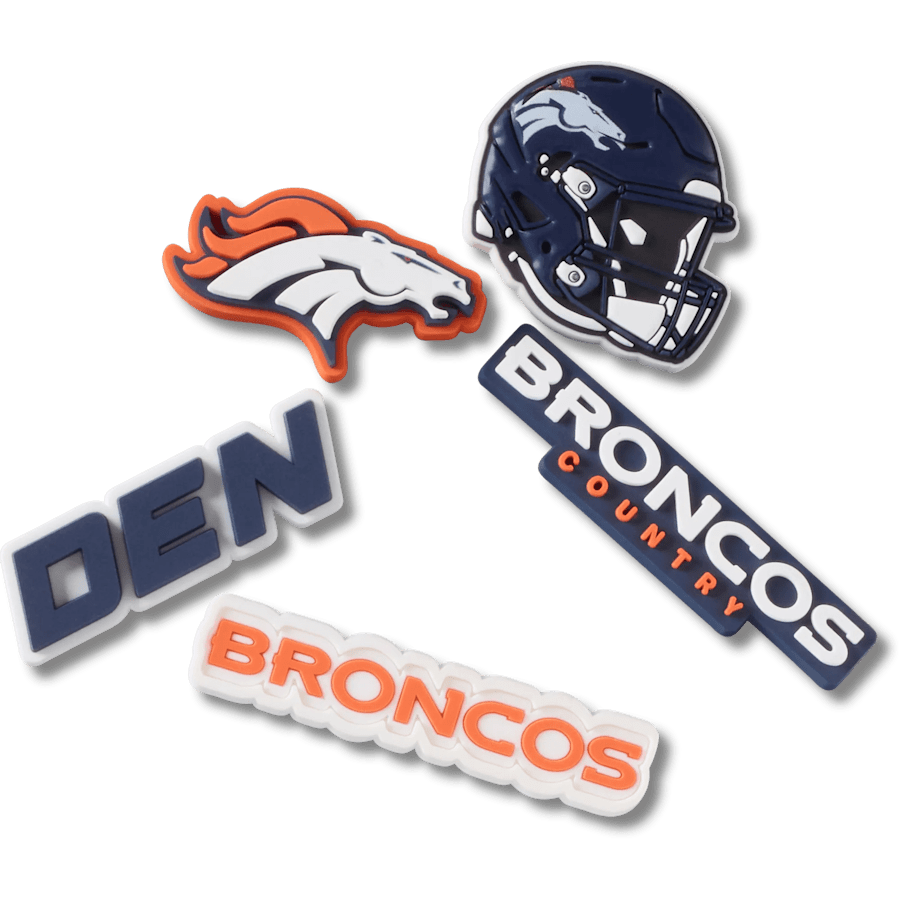 Crocs NFL Denver Broncos 5 Pack Jibbitz Shoe Charm Sale