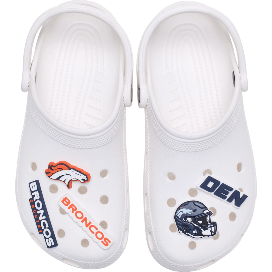 Crocs NFL Denver Broncos 5 Pack Jibbitz Shoe Charm Sale