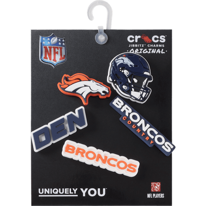 Crocs NFL Denver Broncos 5 Pack Jibbitz Shoe Charm Sale