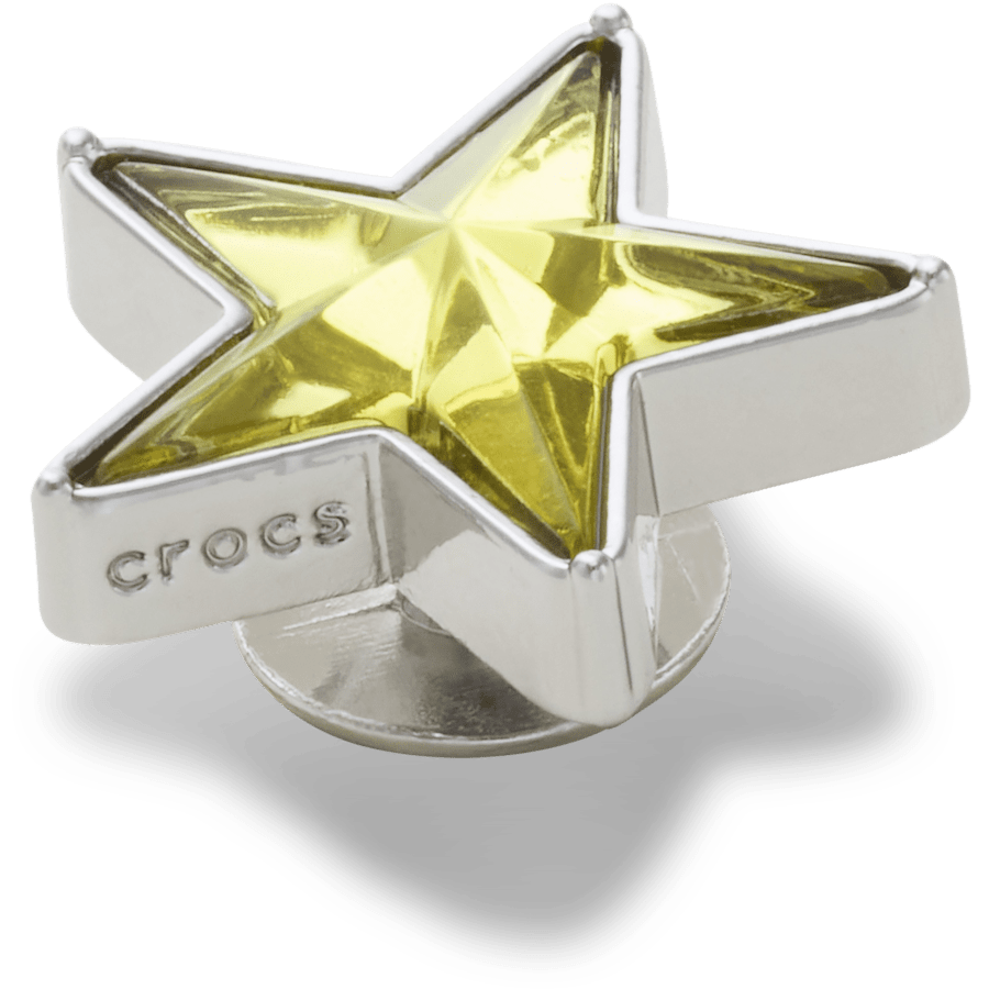 Crocs / Silver and Green SMT Gem Star Jibbitz™ charms Discount