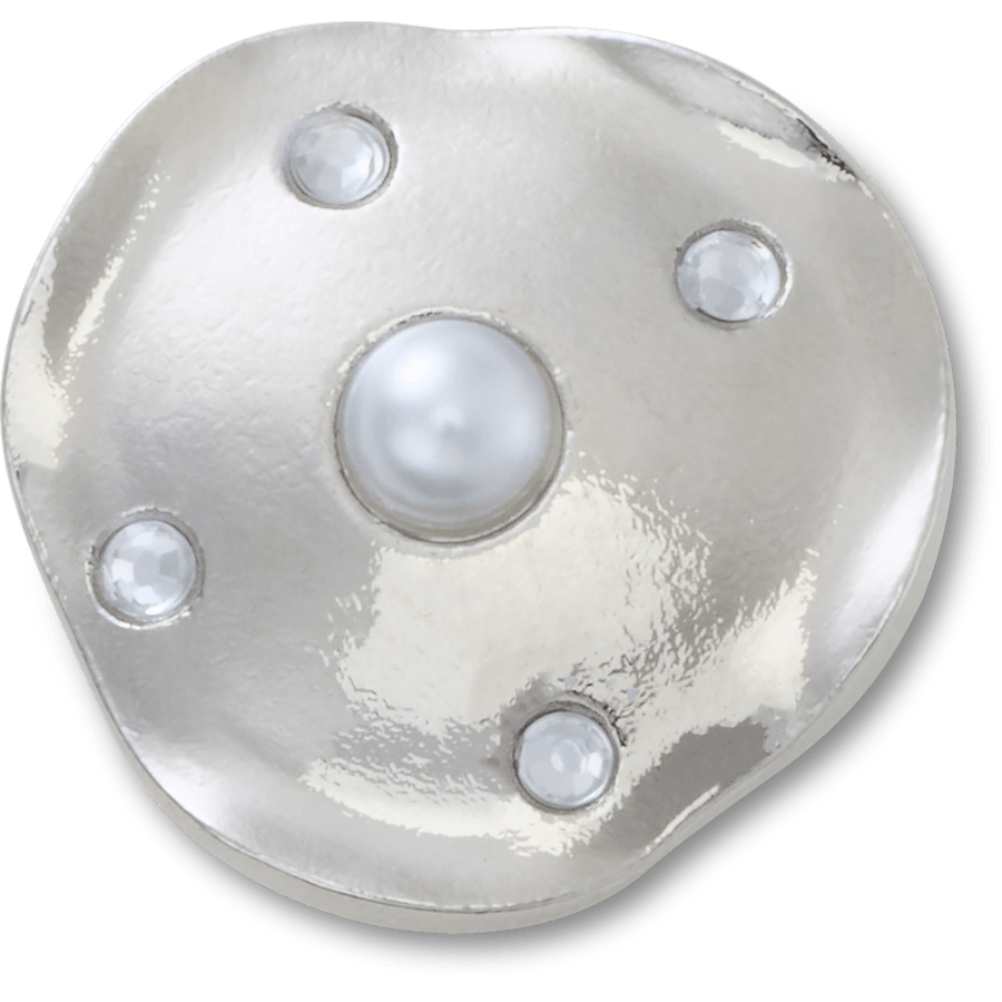 Crocs Silver and Pearl Disc Jibbitz™ charms On Sale