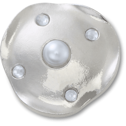 Crocs Silver and Pearl Disc Jibbitz™ charms On Sale