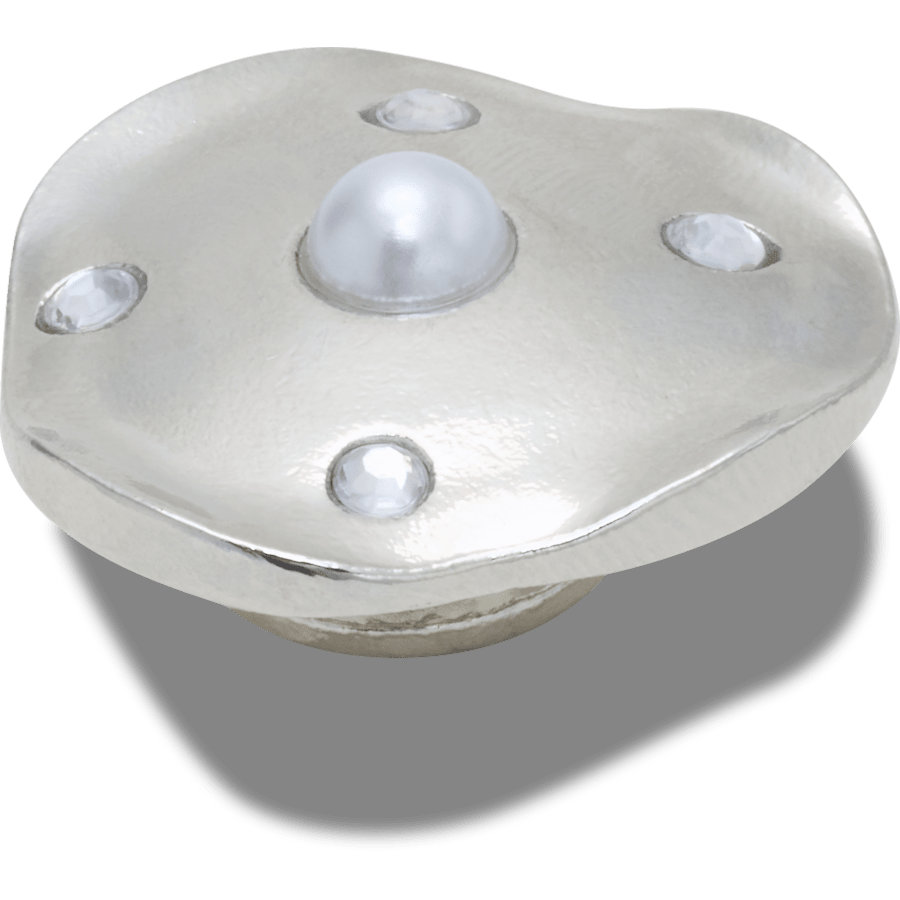 Crocs Silver and Pearl Disc Jibbitz™ charms On Sale