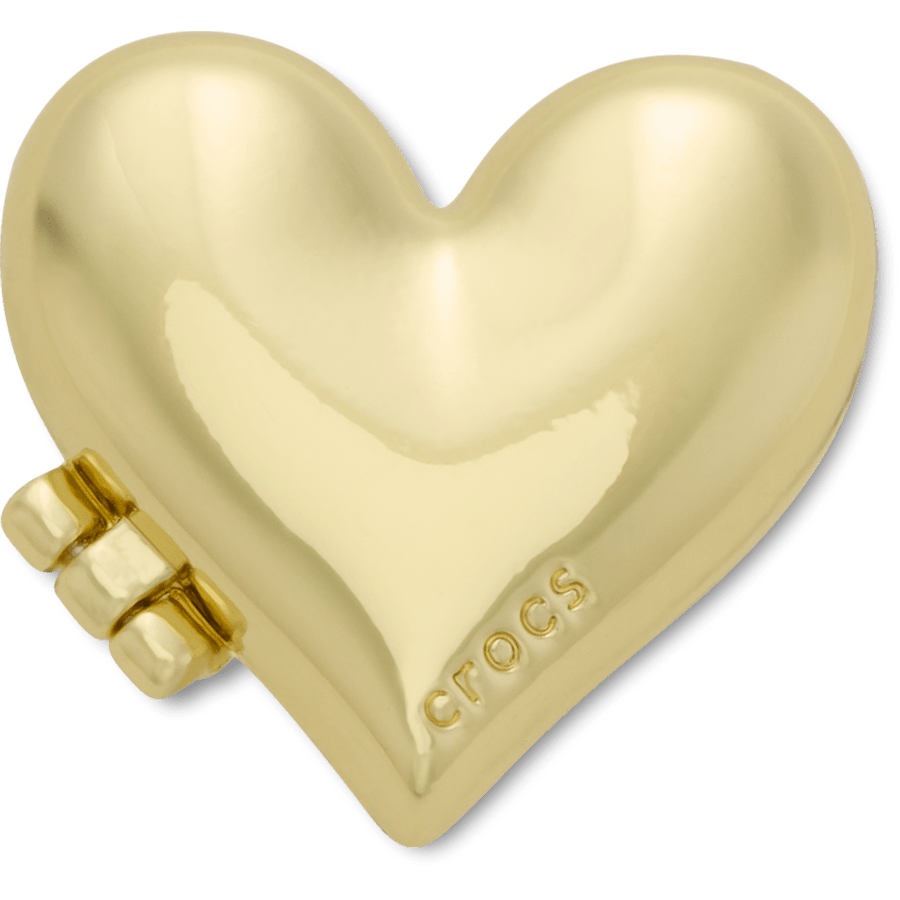Crocs Gold Bubble Locket Heart Jibbitz™ charms On Sale