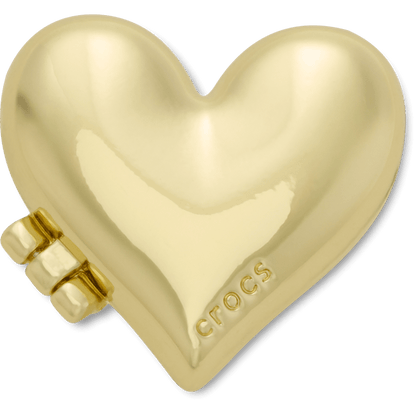 Crocs Gold Bubble Locket Heart Jibbitz™ charms On Sale