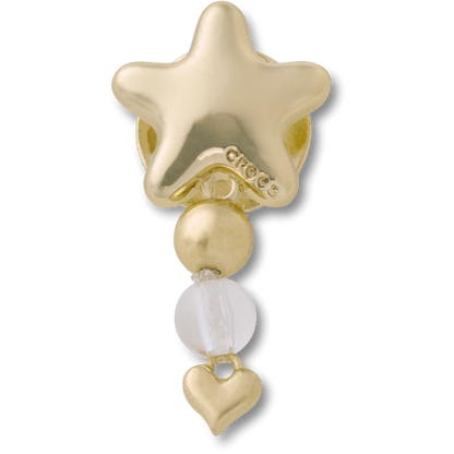 Crocs Gold Star with Heart Dangle Jibbitz™ charms Discount