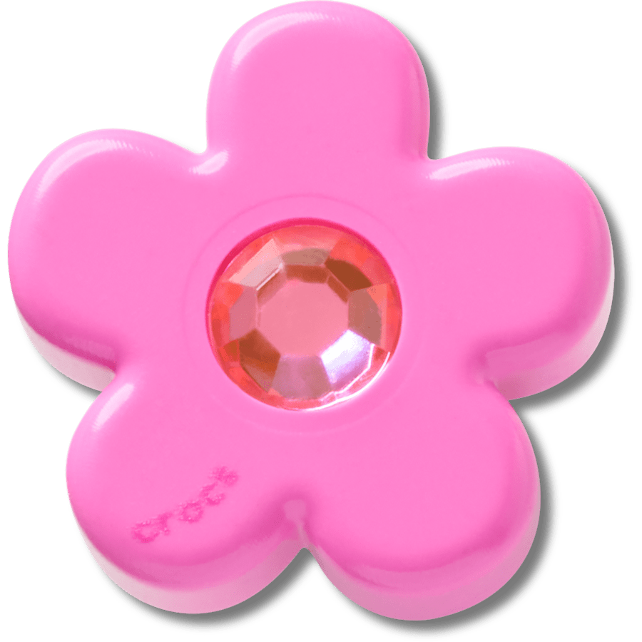 Crocs / Bright Pink Flower With Gem Jibbitz™ charms Discount