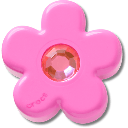 Crocs / Bright Pink Flower With Gem Jibbitz™ charms Discount