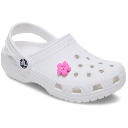 Crocs / Bright Pink Flower With Gem Jibbitz™ charms Discount
