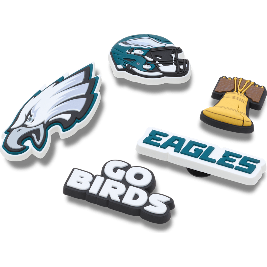 Crocs / NFL Philadelphia Eagles 5 Pack Jibbitz Shoe Charm Discount