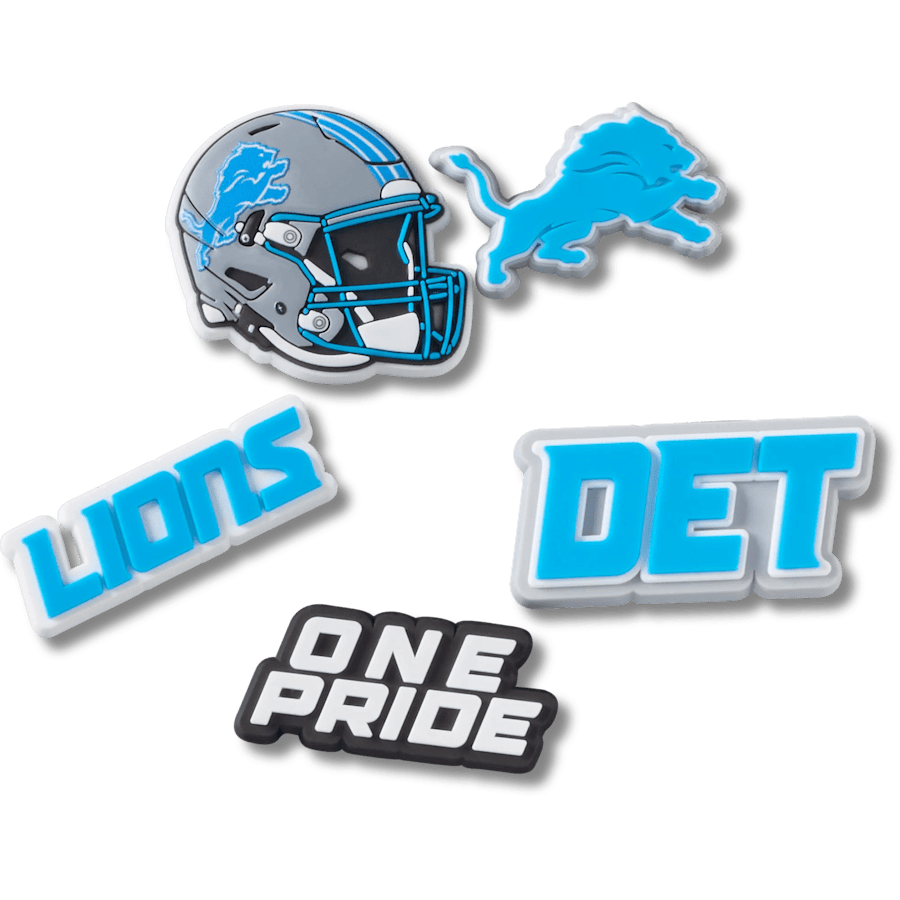 Crocs NFL Detroit Lions 5 Pack Jibbitz Shoe Charm Discount