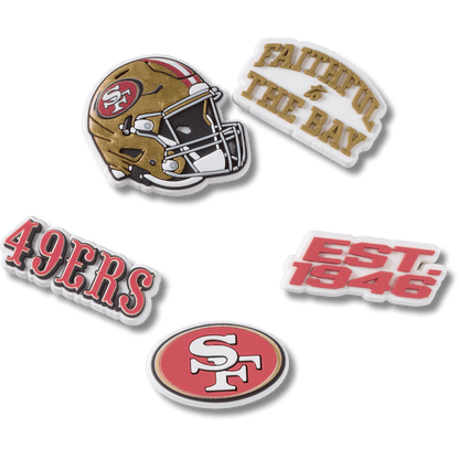 Crocs / NFL San Francisco 49ers 5 Pack Jibbitz Shoe Charm Discount