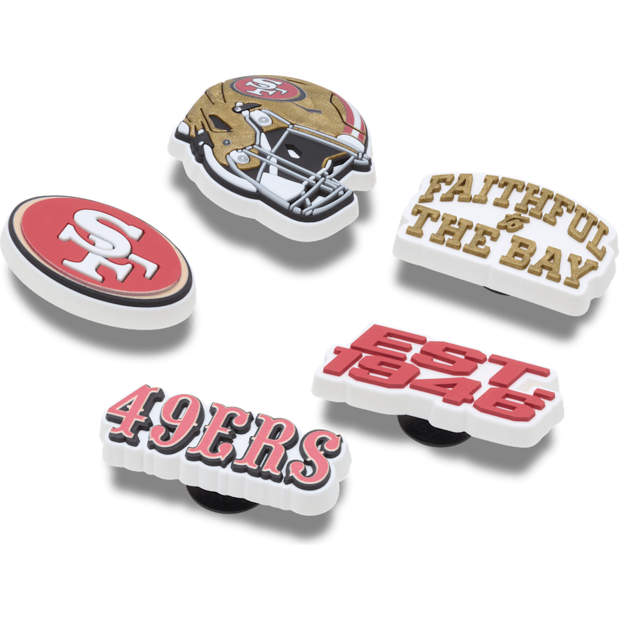 Crocs / NFL San Francisco 49ers 5 Pack Jibbitz Shoe Charm Discount