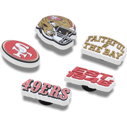 Crocs / NFL San Francisco 49ers 5 Pack Jibbitz Shoe Charm Discount