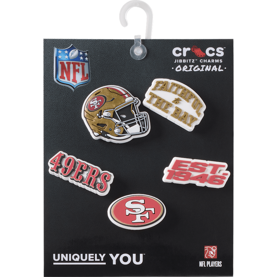 Crocs / NFL San Francisco 49ers 5 Pack Jibbitz Shoe Charm Discount