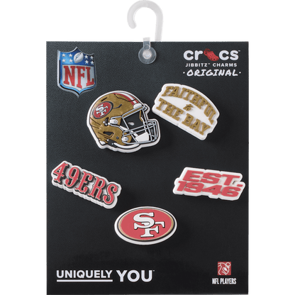 Crocs / NFL San Francisco 49ers 5 Pack Jibbitz Shoe Charm Discount
