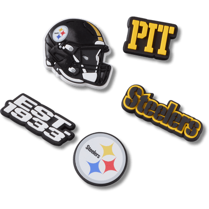 Crocs / NFL Pittsburgh Steelers 5 Pack Jibbitz Shoe Charm Discount