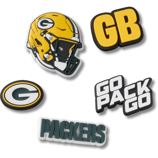 Crocs NFL Green Bay Packers 5 Pack Jibbitz Shoe Charm On Sale