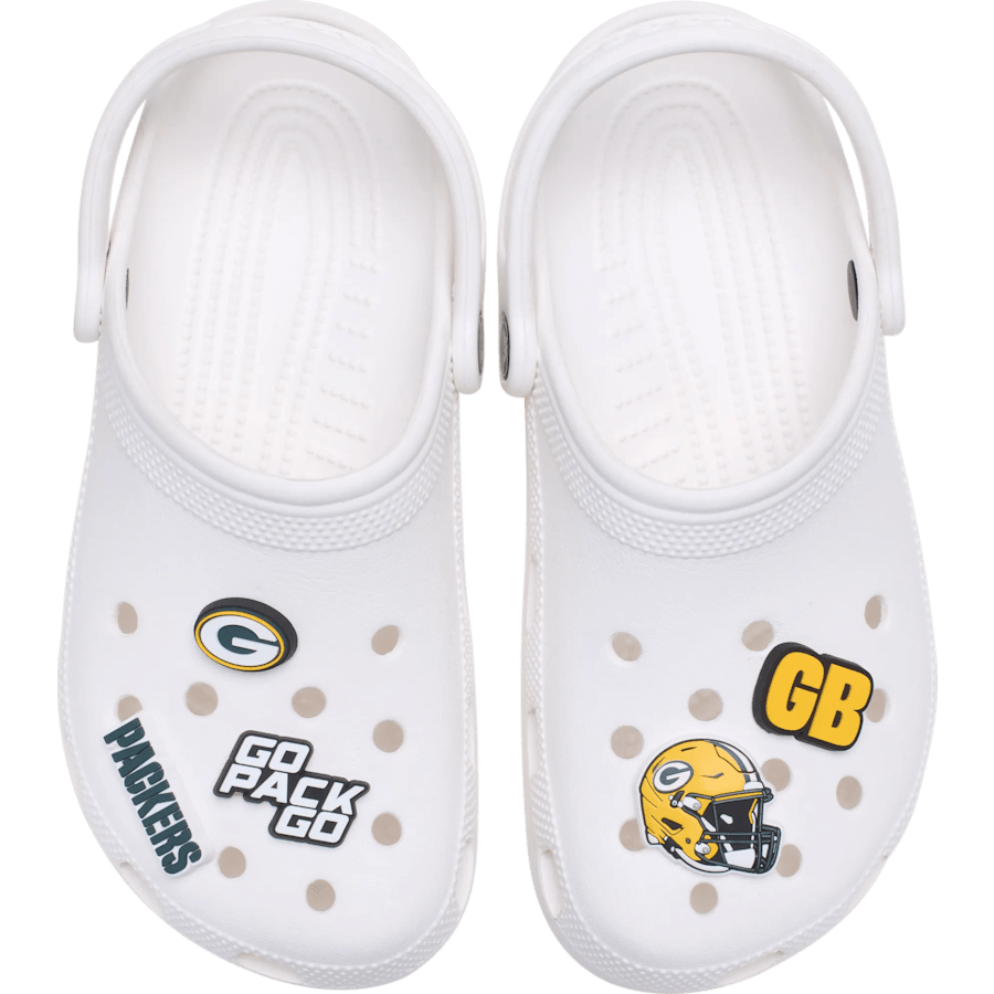 Crocs NFL Green Bay Packers 5 Pack Jibbitz Shoe Charm On Sale