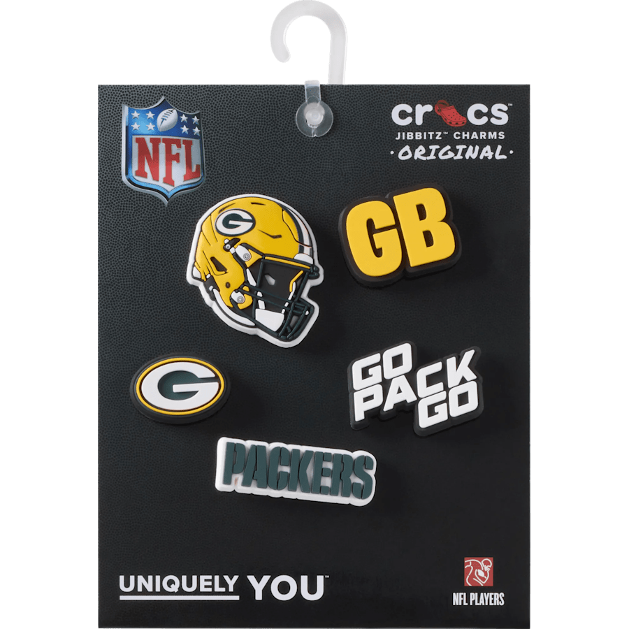 Crocs NFL Green Bay Packers 5 Pack Jibbitz Shoe Charm On Sale
